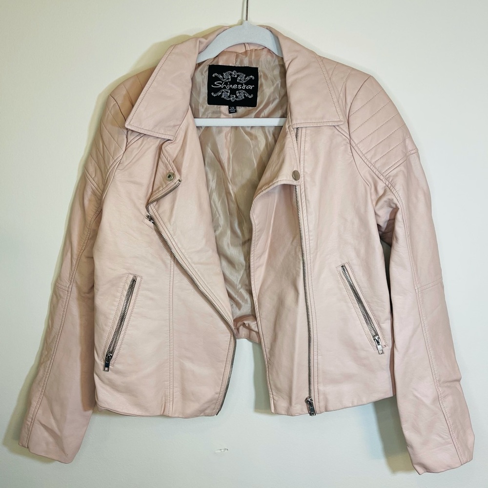 SHINESTAR || Women’s Large Pleather Jacket